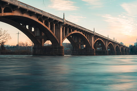 brown concrete bridge, building, architecture, arched, arch bridge HD wallpaper