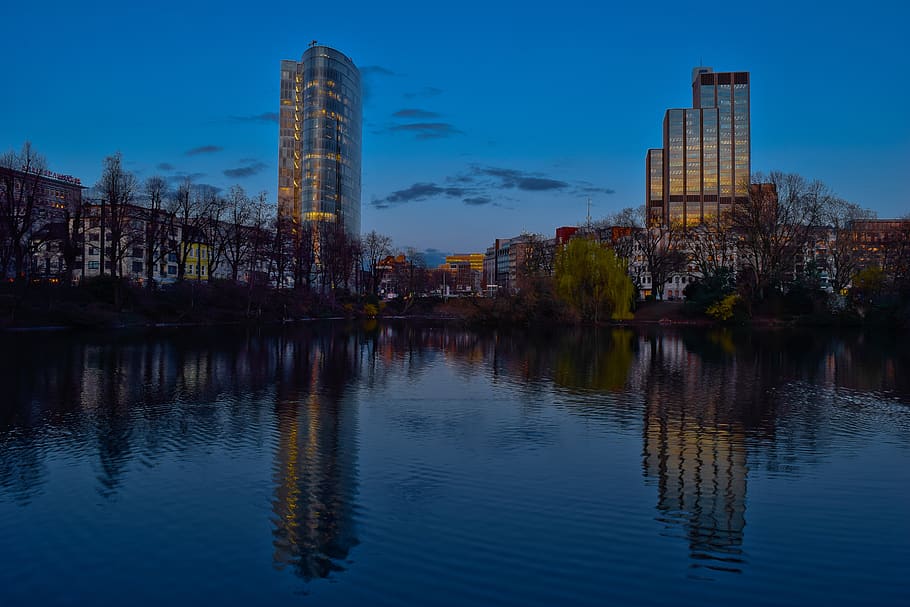 architecture, landscape, building, water, cityscape, downtown HD wallpaper