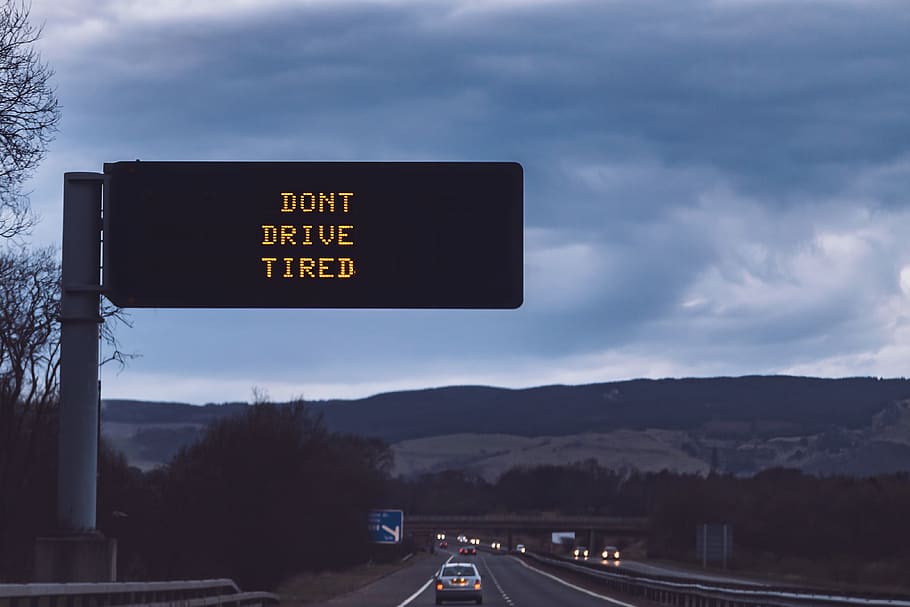 road, course, landscape, traffic, evening, warning, not, tired HD wallpaper