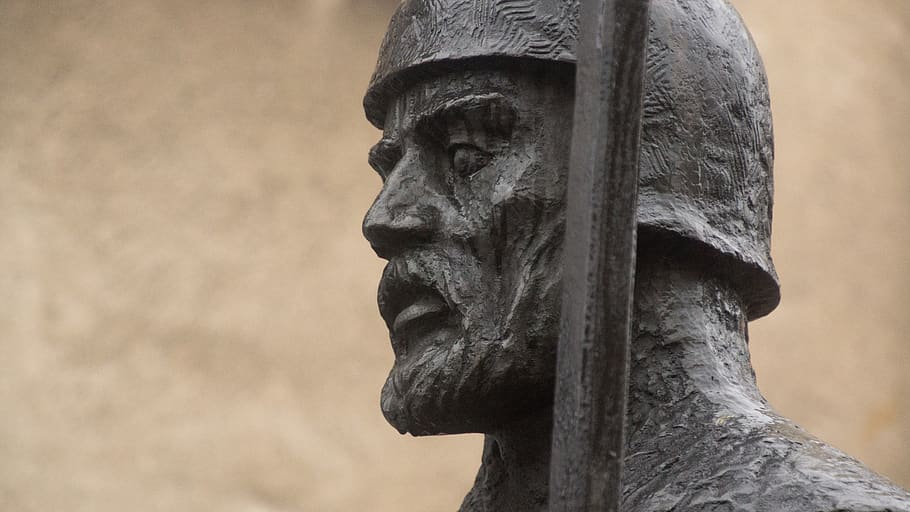 knight, face, statue, sculpture, metal, helmet, armor, mediaeval HD wallpaper