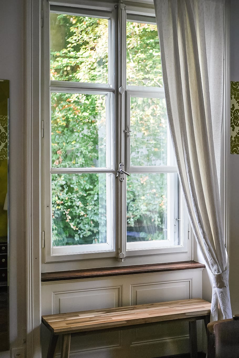 closed window, glass - material, indoors, curtain, day, transparent HD wallpaper