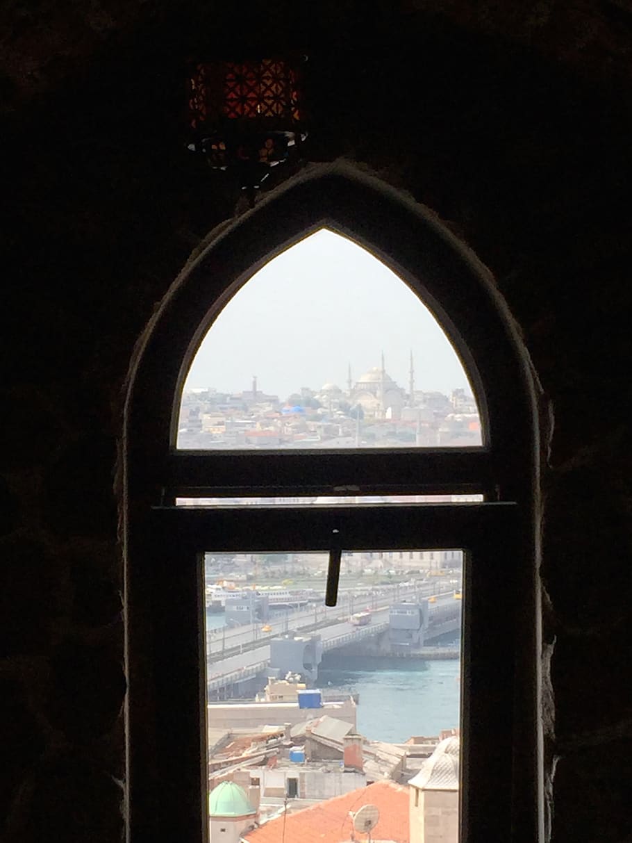 turkey, istanbul, galata tower, arch, architecture, indoors, HD wallpaper