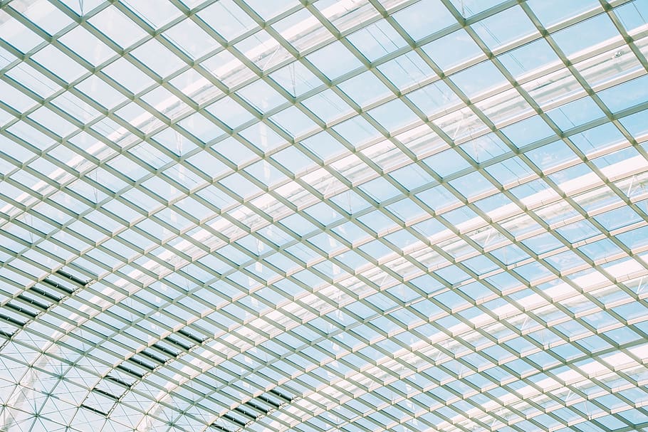 glass ceiling, pattern, full frame, backgrounds, no people, built structure HD wallpaper