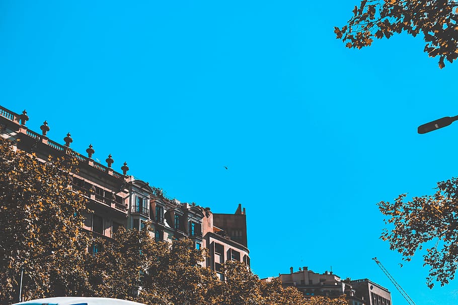 barcelona, spain, city, colorful, sky, view, autumn, fall, travel HD wallpaper