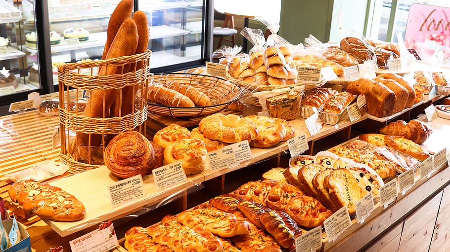 bread, korea, bakery, baguette bread, tous les jours, donut, HD wallpaper