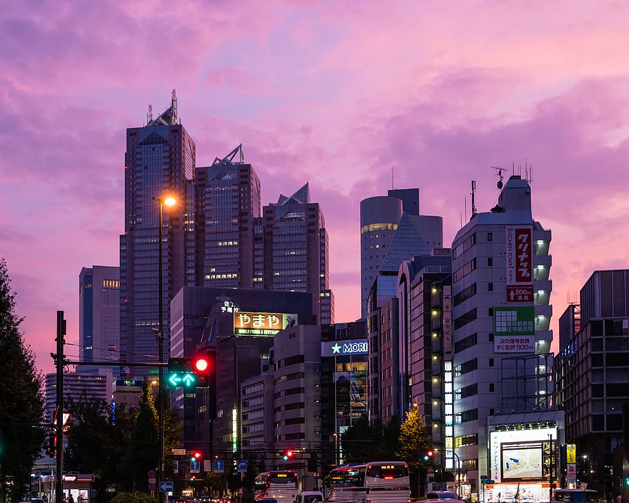 japan, hachiōji-shi, sky, sunset, city, travel, tokyo, magic hour HD wallpaper