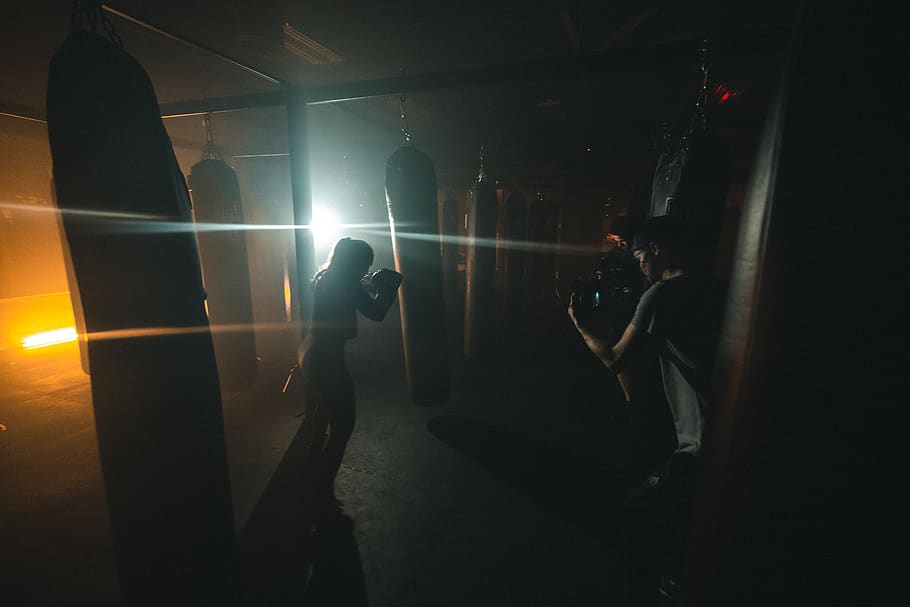 person, human, lighting, flare, duel, clothing, apparel, guitar HD wallpaper
