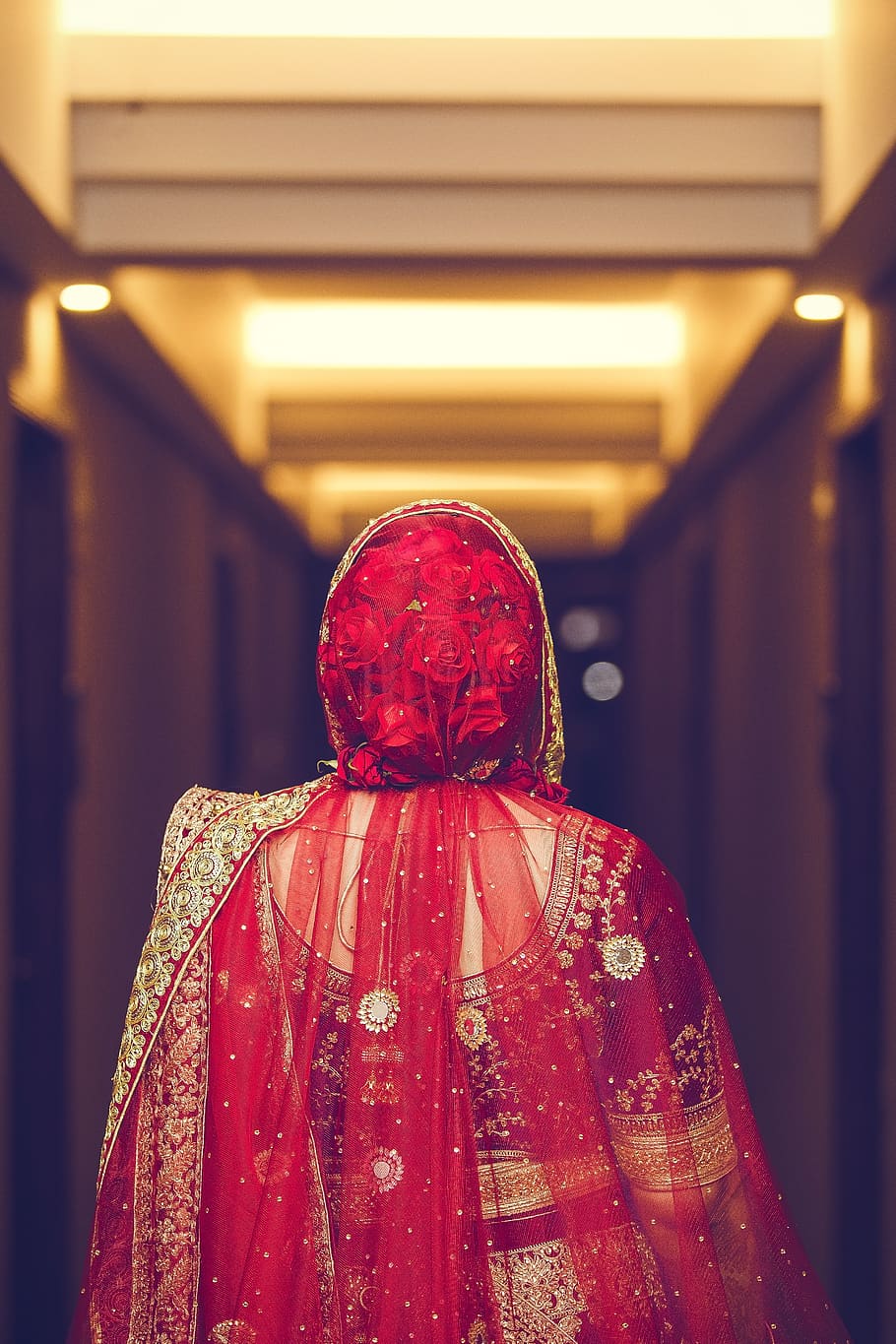 Selective Focus Photography of Woman Wearing Hijab, back view