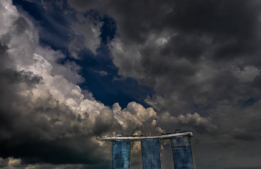 singapore, sky, clouds, cloud - sky, nature, industry, no people HD wallpaper