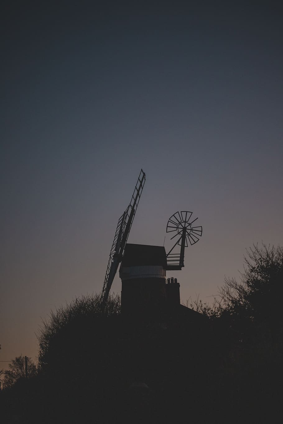 silhouette photography of windmill, machine, engine, motor, turbine, HD wallpaper