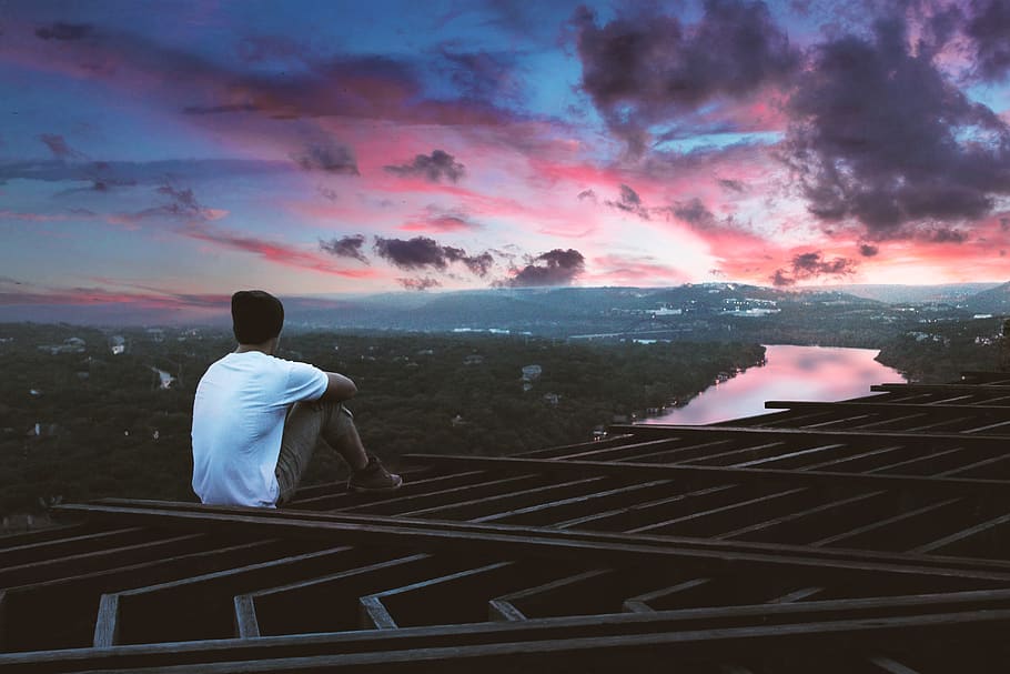 united states, austin, sky, one person, real people, men, cloud - sky HD wallpaper