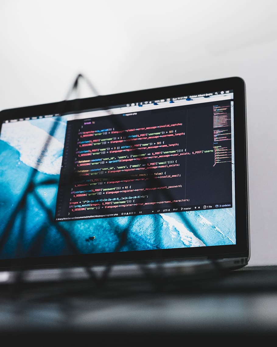 silver MacBook Pro, technology, communication, text, no people HD wallpaper