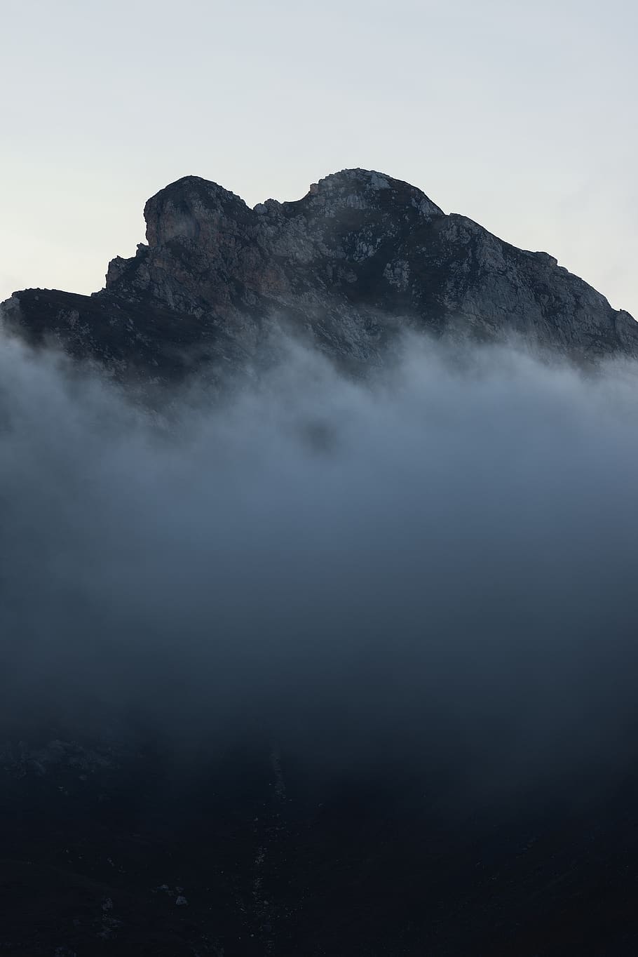 black rock formation, alps, mountain, nature, outdoors, weather HD wallpaper