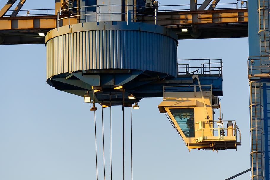 crane, loading crane, container, port, cargo, stacked, container handling HD wallpaper