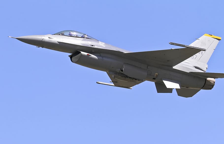 gray jet plane, aircraft, airplane, transportation, vehicle, warplane HD wallpaper