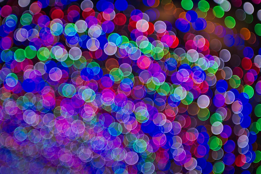 bokeh photography, multi colored, defocused, backgrounds, shape HD wallpaper