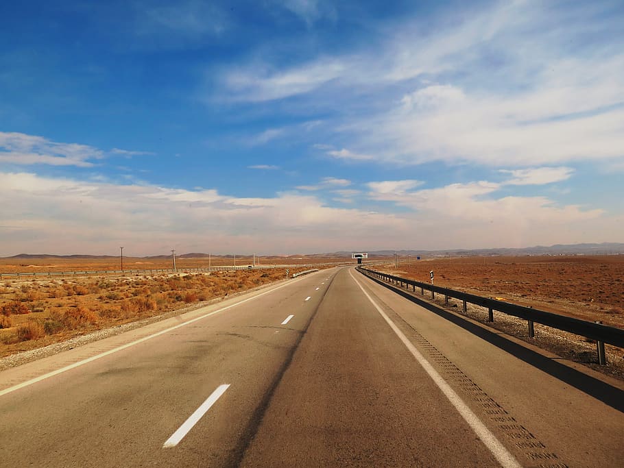 road, iran, ski, transportation, sky, cloud - sky, direction HD wallpaper