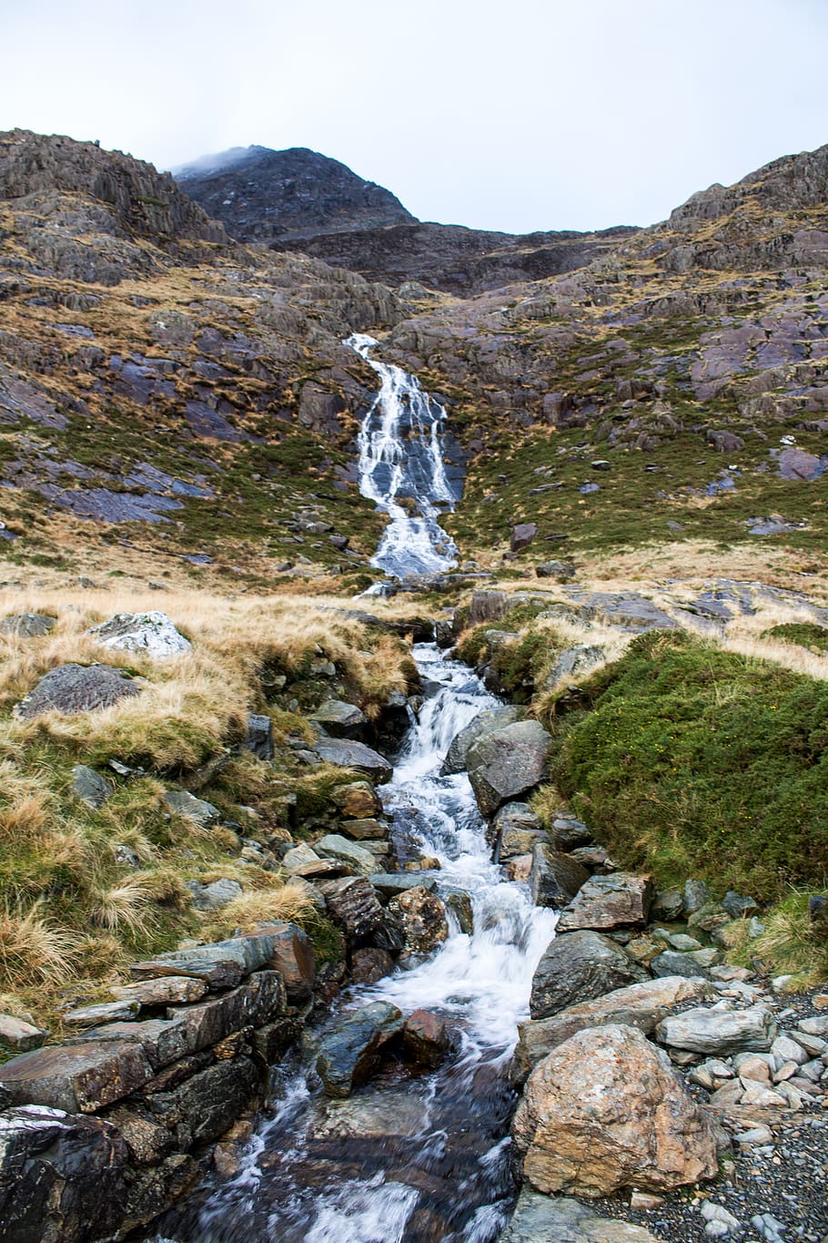 HD wallpaper: nature, waterfall, mountain, fountain, pure, clean, wales ...