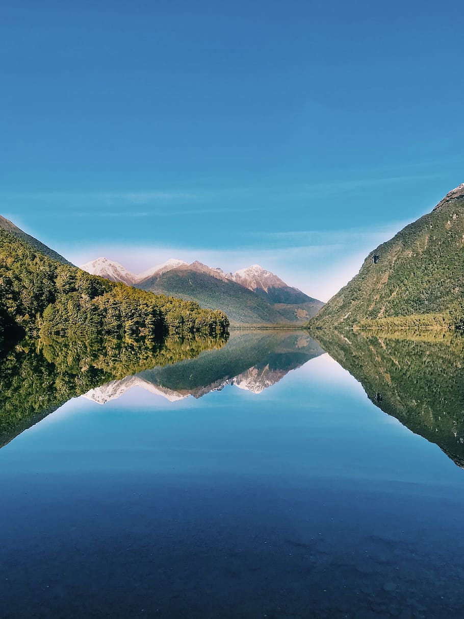 Calm Lake, daylight, landscape, mountain, nature, outdoors, reflection HD wallpaper