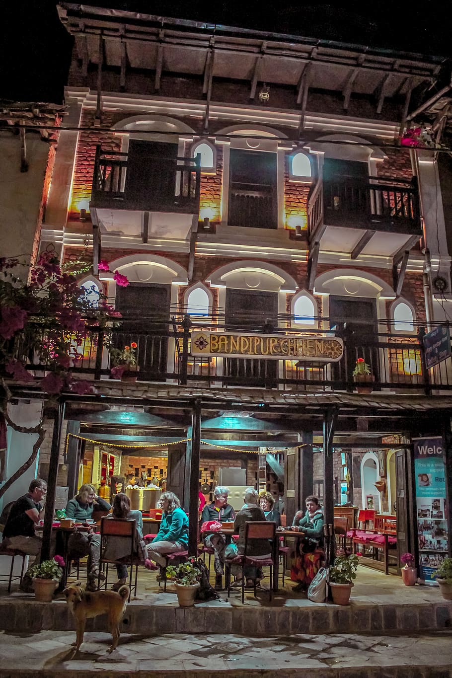 nepal, bandipur, night, built structure, architecture, building exterior