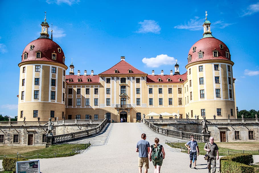 germany, travel, clouds, sky, castle, art, culture, landscape HD wallpaper