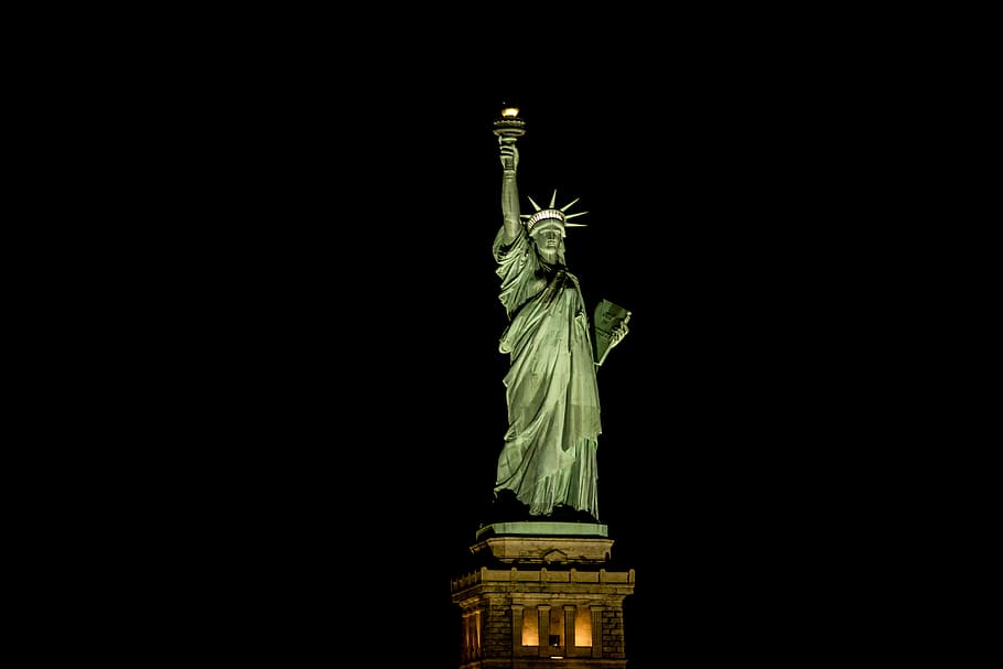 statue, monument, art, sculpture, new york, statue of liberty national monument, HD wallpaper