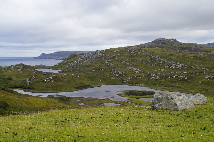 scotland, north, landscape, hole, highlands and islands, hill, HD wallpaper