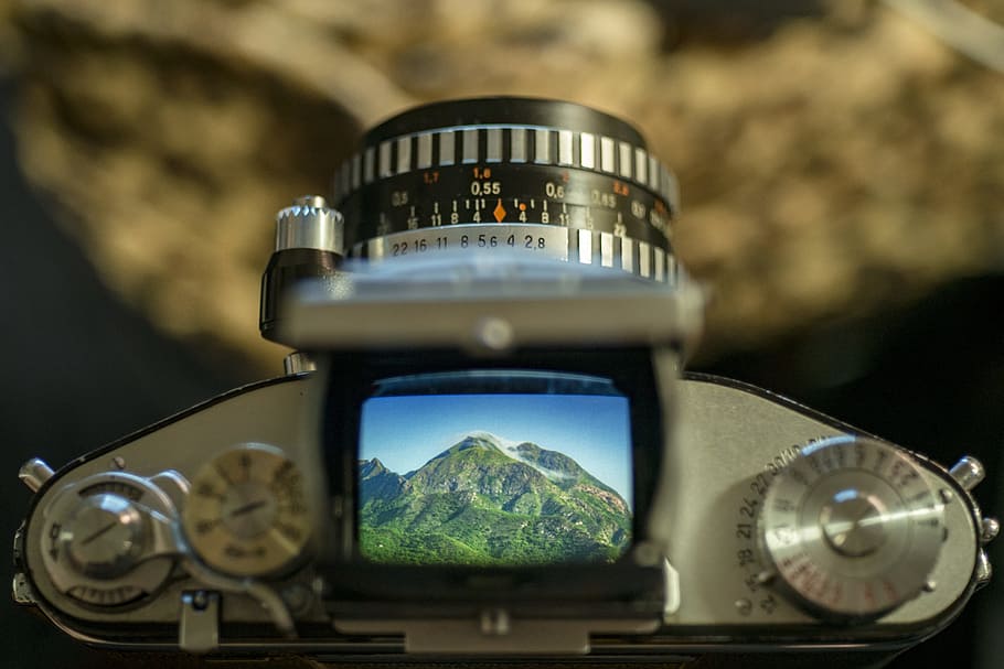Black and Gray Dslr Camera, analog camera, blur, blurred background HD wallpaper