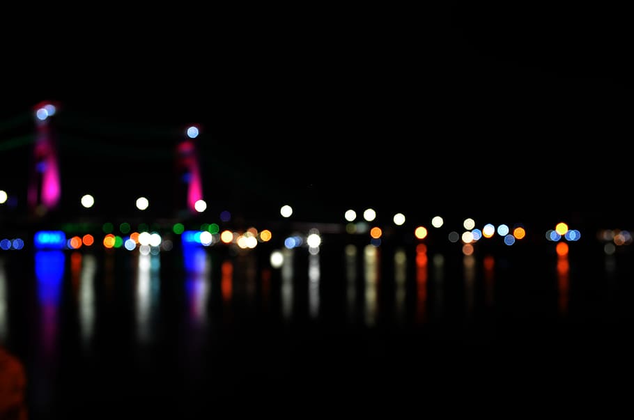 dark, night, lights, bokeh, travel, adventure, urban, city HD wallpaper