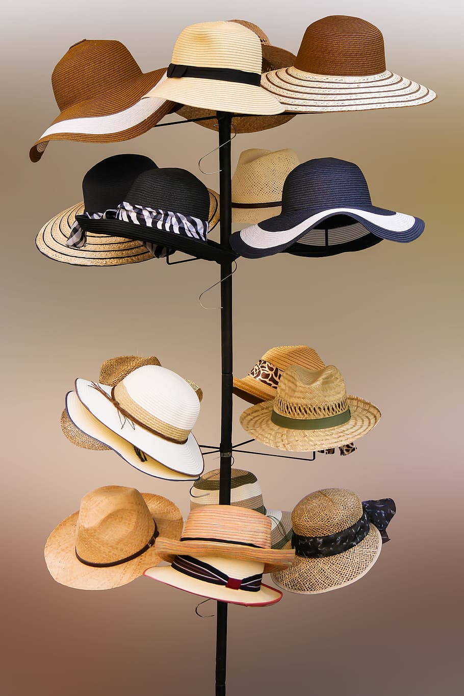 hat, black, object, head, cover, collection, indoors, choice HD wallpaper