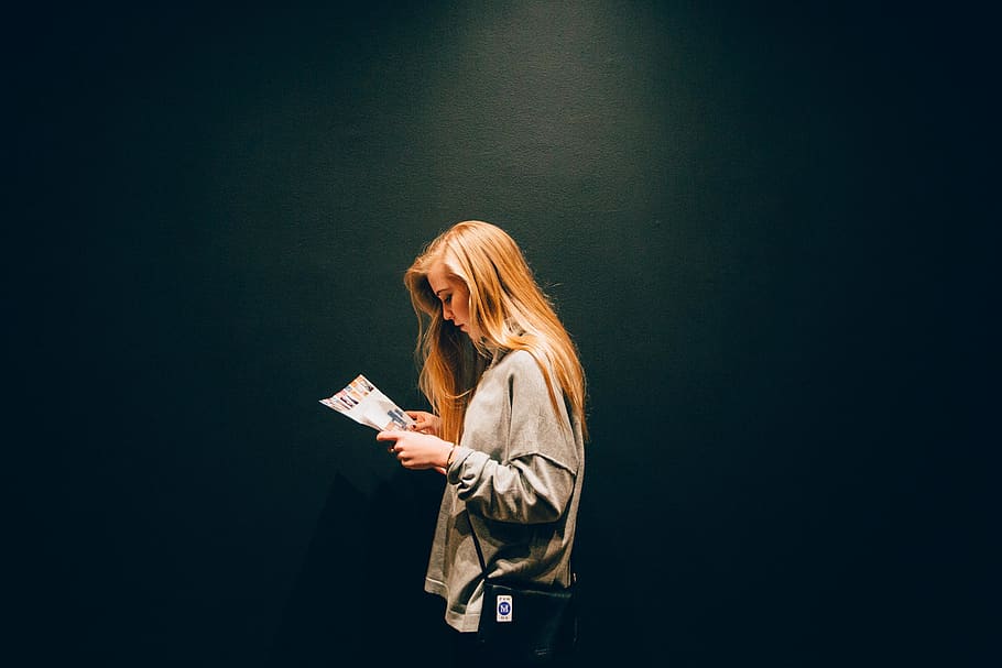 mueseum, book, reading, one person, holding, women, publication HD wallpaper