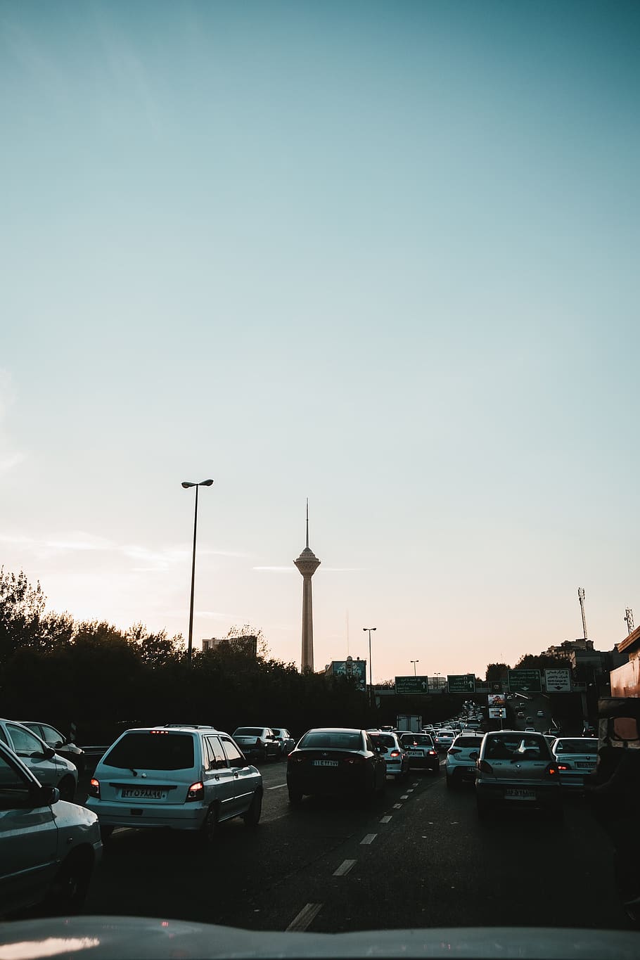 iran, tehran, milad tower, motor vehicle, car, mode of transportation HD wallpaper
