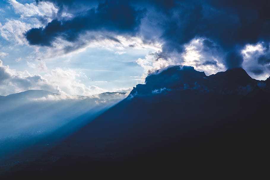 nature, outdoors, mountain range, weather, sky, scenery, azure sky HD wallpaper