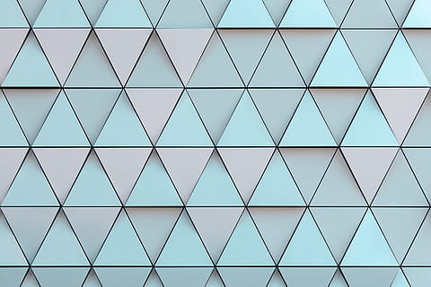 triangle, geometry, diagonal, color, blue, pink, line, horizontal HD wallpaper