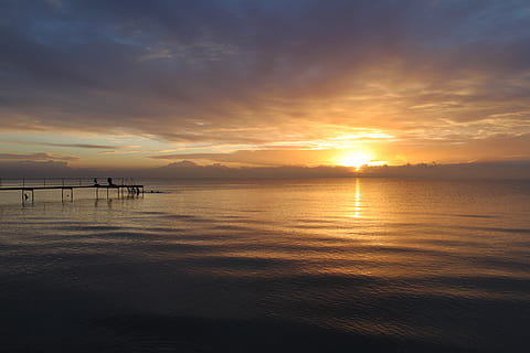 denmark, risskov, sky, ocean, aarhus, sea, sunrises, yellov HD wallpaper