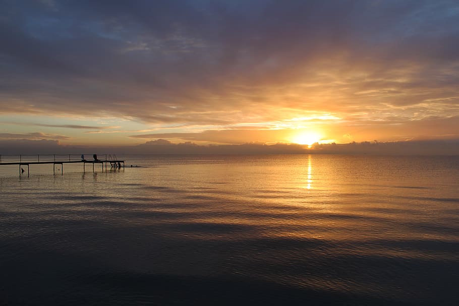 denmark, risskov, sky, ocean, aarhus, sea, sunrises, yellov HD wallpaper