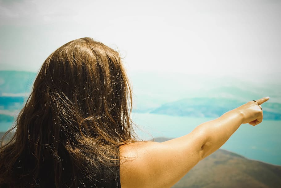 greece, corfu, direction, show, the way, hair, one person, hairstyle HD wallpaper