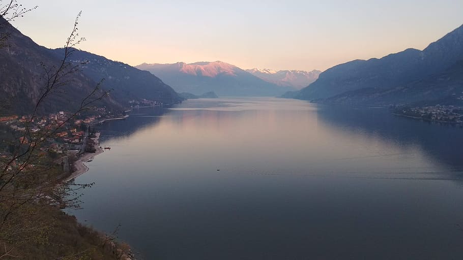 lake, landscape, lecco, como, mountains, water, sky, holiday HD wallpaper