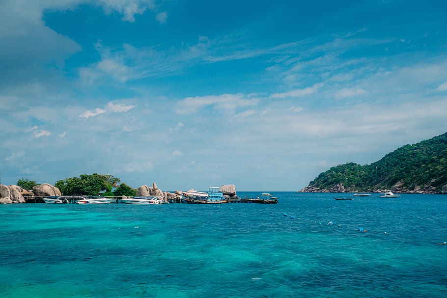 thailand, ko samui, seaside, travel, samule, beach, water, sky HD wallpaper