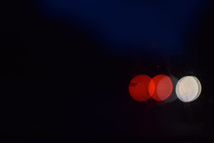 lights, car, night, copy space, no people, red, illuminated HD wallpaper
