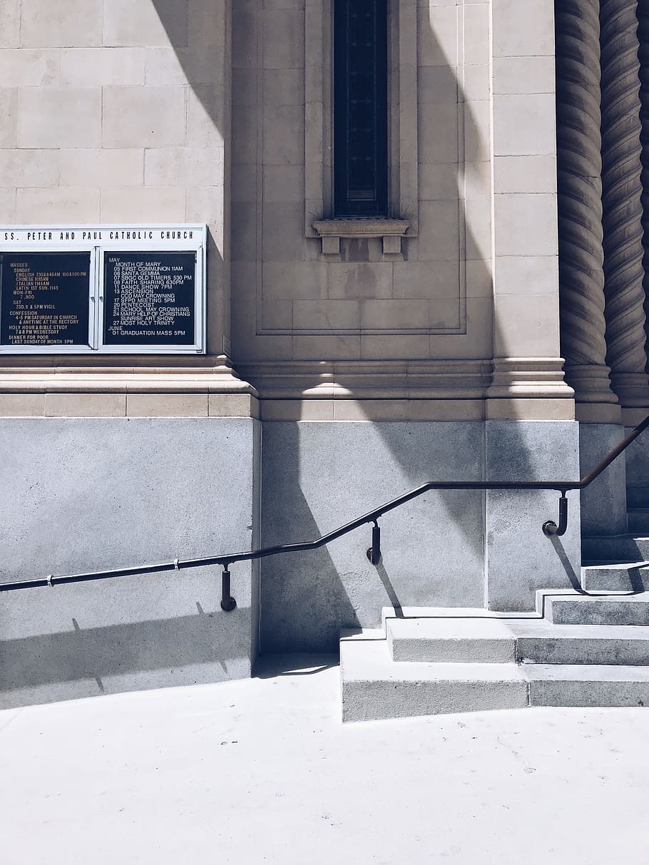 building, wall, sunlight, shadow, rail, hand rail, stone, little italy HD wallpaper