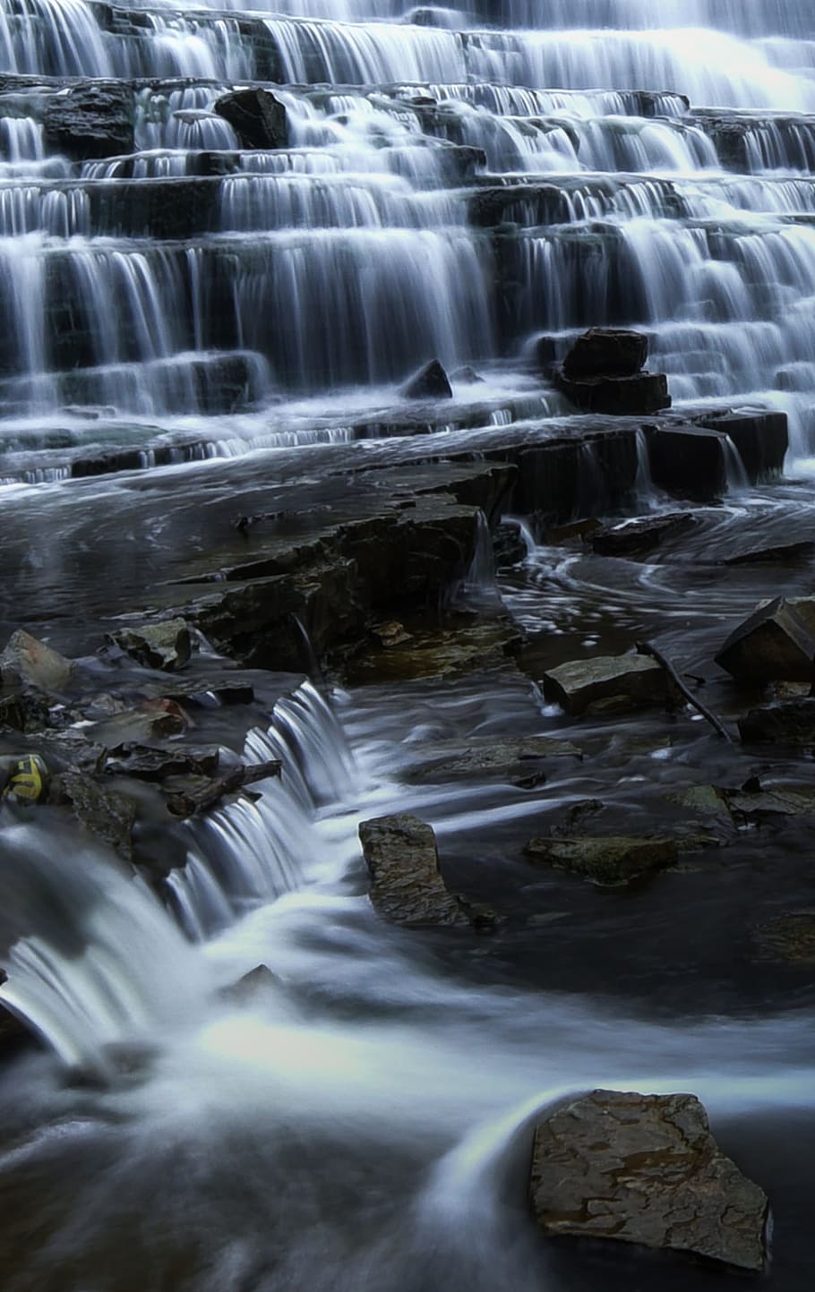 Waterfalls, blur, close-up, environment, flow, h2o, landscape HD wallpaper