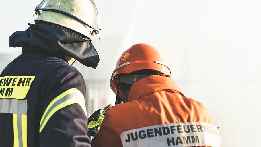 germany, hamm, fire, protecting, fire arm, feuerwehr, trainging HD wallpaper