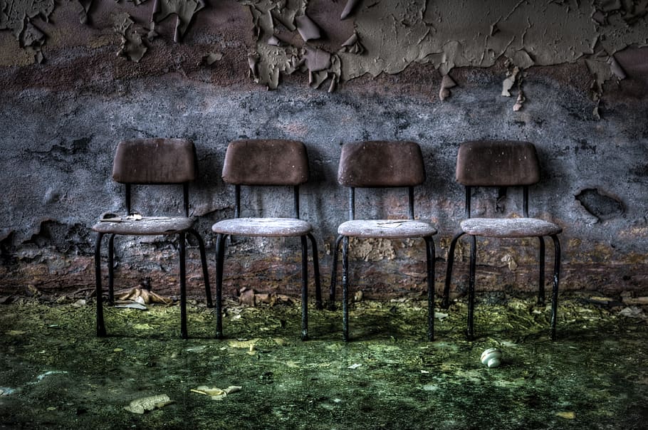 chairs, urbex, berllin, lost, room, mold, dirty, 4, no people HD wallpaper
