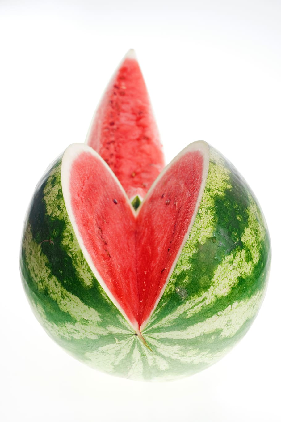 watermelon, slice, isolated, white, dietfood, red, healthyfood HD wallpaper
