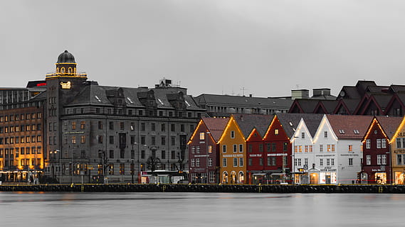 town during daytime, downtown, urban, city, building, architecture HD wallpaper