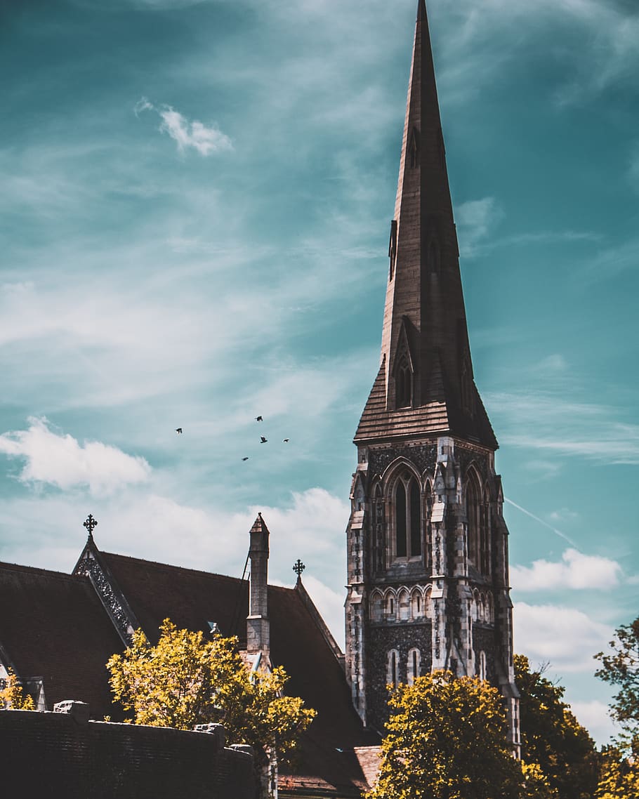 building, tower, spire, steeple, architecture, copenaghen, denmark HD wallpaper