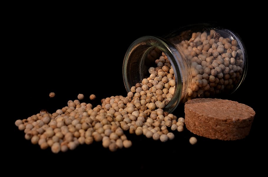 white, pepper, kitchen, pot, cup, spice, food, food and drink HD wallpaper