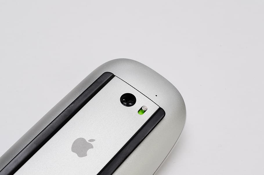 silver Apple Magic Mouse, grey, white, tech, technology, gear HD wallpaper