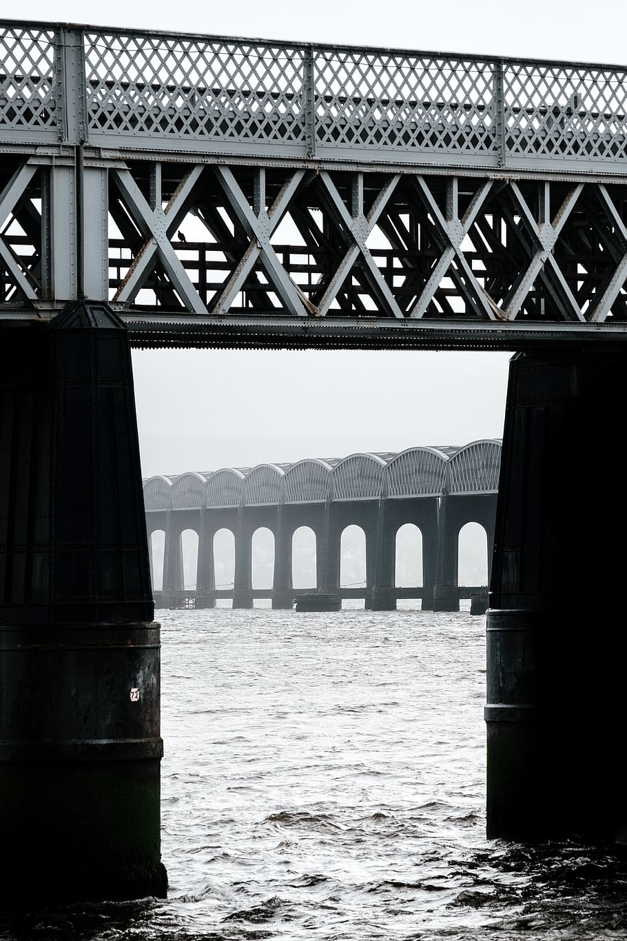 concrete bridge, building, water, dundee, road, waterfront, united kingdom HD wallpaper